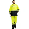 Костюм сигнальный летний муж (куртка,брюки) лс07 желт/т.син 96-100/182-188