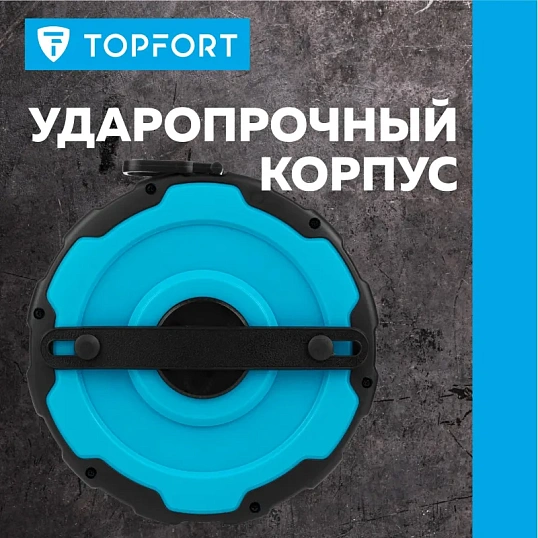 Рулетка геодезическая TOPFORT Master 30 м х 15 мм в прорезин корп (2019130)