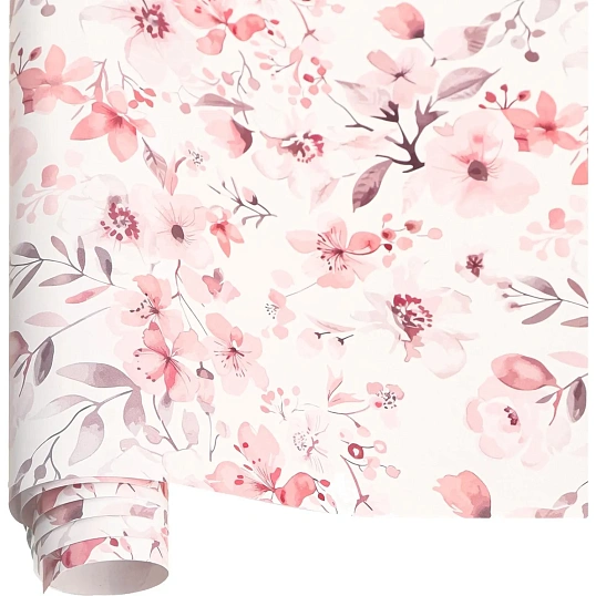 Бумага упаковочная Нежные цветы(70x100см, 10 л) Соб. разрабУБ-6815