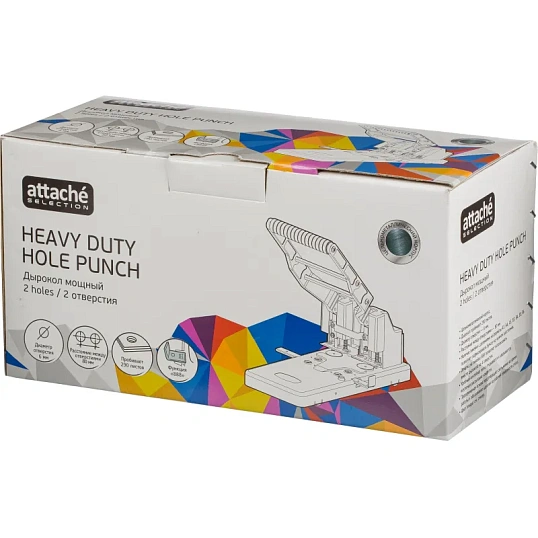 Дырокол мощный Attache Selection MHDPBK2-290, 2отв., 290 лист.,металл,чёрн