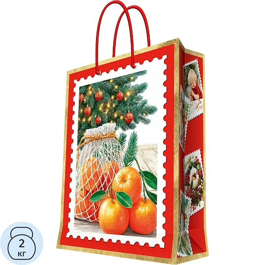 Пакет подарочный бумажный с ламинацией, 140 г/м2, 17,8x22,9x9,8см, 97616FE