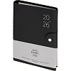 Ежедневник датированный 2026 IF 14х20см 160л, на спир, Basic I1751emb/black