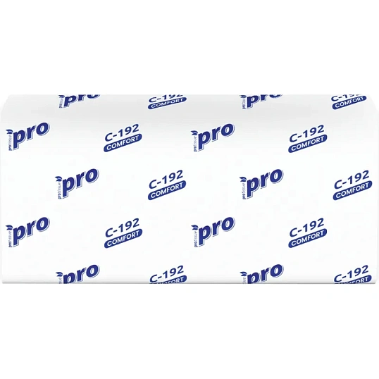 Полотенца бумажные д/дисп.Protissue 1сл бел 250л/пач 20пач/кор V-слож.C192