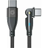 Кабель PERO DC13 ULTIMATE PD Type-C to Type-C, поворотный 180, 60W,1m,Black