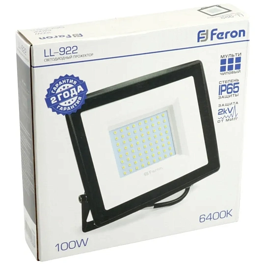 Прожектор светодиодный FERON LL-922 100W 6400К 230В IP65 (32103)