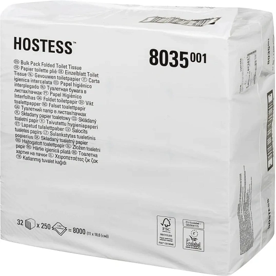Бумага туалетная д/дисп KK Kleenex Hostess 2х сл бел 250лист 32пач/уп. 8035