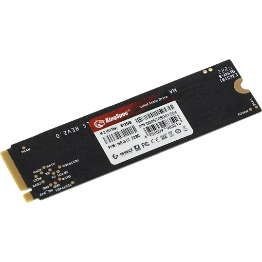 SSD накопитель Kingspec PCIe 3.0 x4 512GB NE-512 M.2 2280