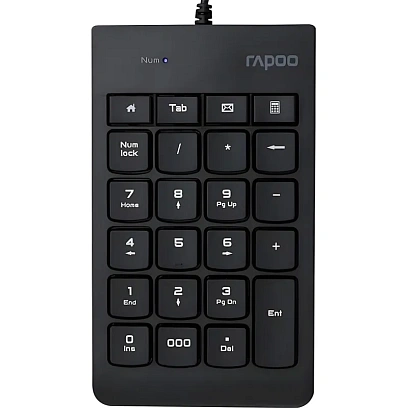 Клавиатура RAPOO проводная, цифровая  K10 - черный