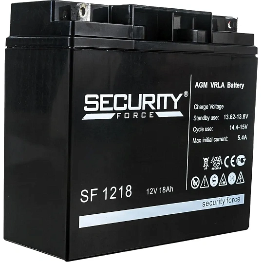 Батарея для ИБП Security Force SF 1218 12В/18, болт М5 (182x76x167мм)