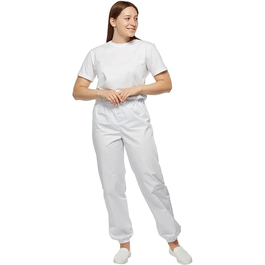 Брюки для пищевого пр-ва бел. универс.сат у17-БР ХАССП (р.44-46) р.182-188