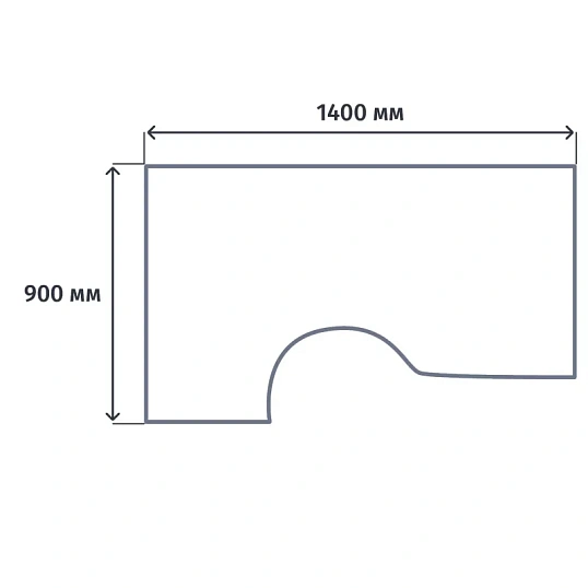 Стол RIVA левый А.СА-2 Л белый Ш1400