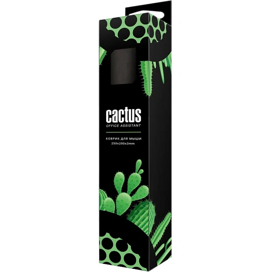 Коврик для мыши Cactus Black 250x200x3мм (CS-MP-D01S/ CS-MPC-D01S)