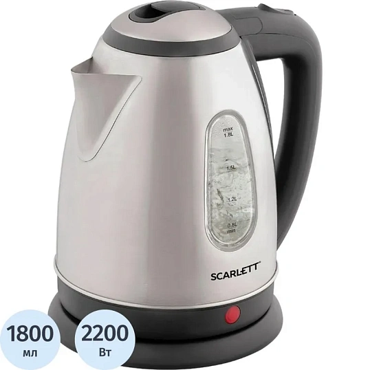 Чайник SCARLETT SC-EK21S88, сталь, 2200Вт, 1.8л