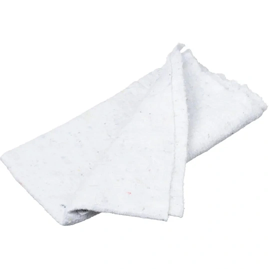 Тряпка для пола нетканое регенерир. прошивное полотно белое 70х80см