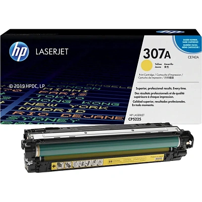Картридж лазерный HP 307A CE742A жел. для CLJ CP5225
