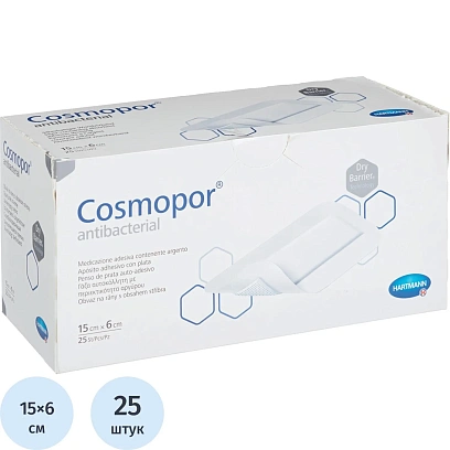 Повязка самок.стер 15х6см 25шт.,COSMOPOR E steril 9010300