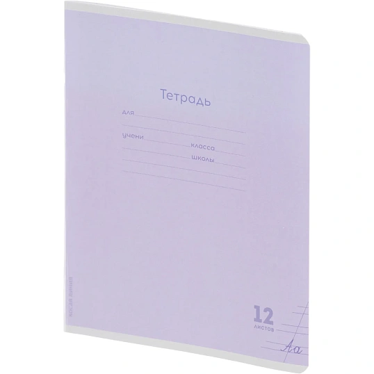 Тетрадь КОСАЯ ЛИНИЯ 12л.проз.пласт.обл. КЛАССИКА NEW ассорти,12-1419