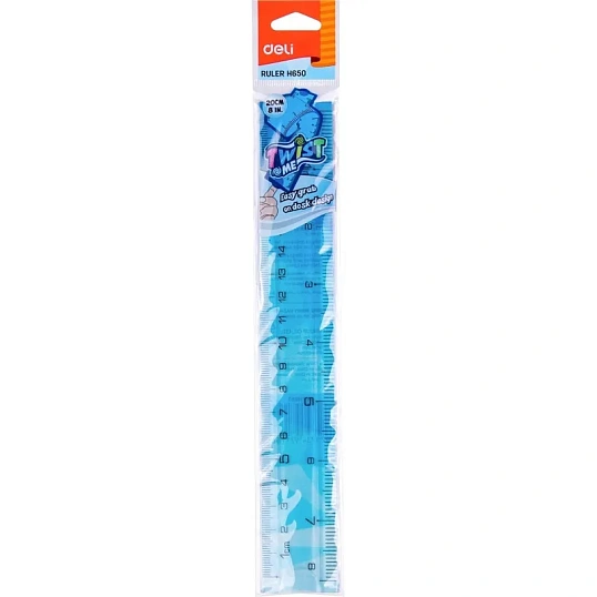 Линейка 20 см Deli EH650, гибкая, цвет в ассортименте