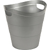 Корзина для мусора офисная 12л пластик, серая с ручками Uniplast КХУ-10