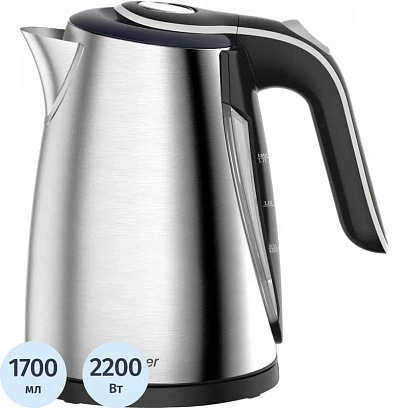 Чайник  Pioneer KE562M, металл/черный