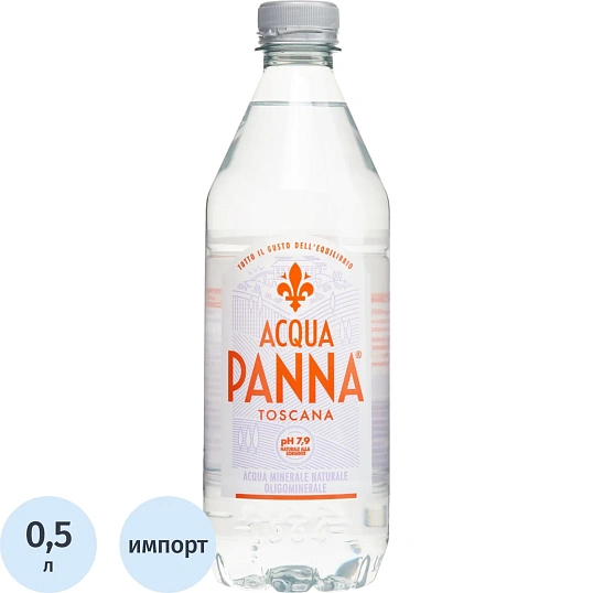 Вода минеральная Acqua Panna питьевая негаз ПЭТ 0,5 л