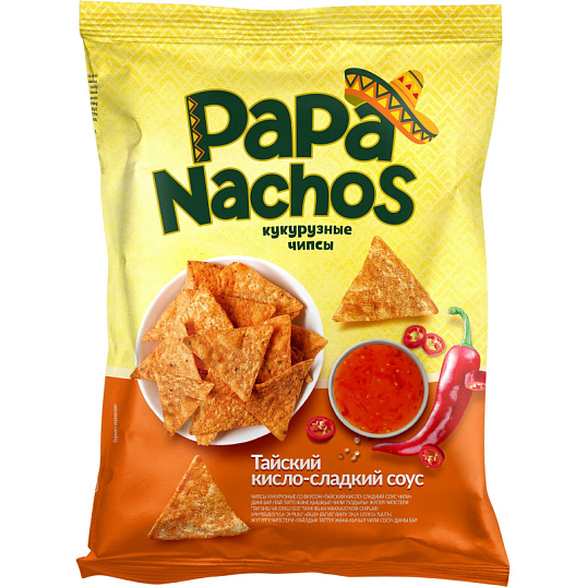 Чипсы кукурузные Рара Nachos тайский кисло-сладкий соус, 150г