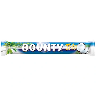 Шоколадный батончик Bounty Trio с мякотью кокоса, 82,5г
