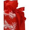 Мешочек для подарков Еловое настроение, 36x24x12см, красный,  НУ-6246