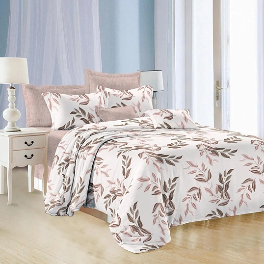 Постельное белье 1,5сп микросат(наволочки70х70-2 шт) -2137 Капитолина