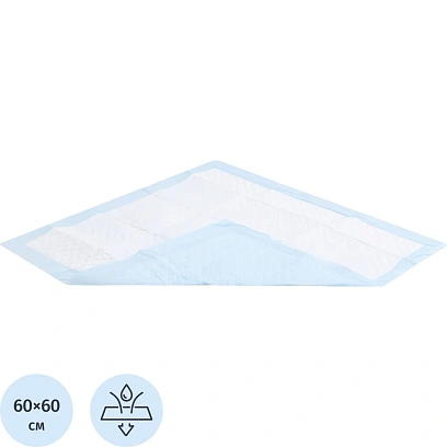 Пелёнка впитывающая стерил. 60 ПЛ ЭС 34 К 60х60см, , 1шт