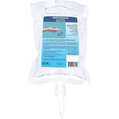 Картридж с жидким мылом KEMAN нейтрал бесцветное S1 1000мл 100024-БЦ1000