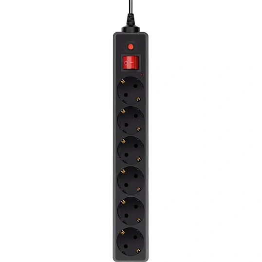 Сетевой фильтр Buro 600SH-16-5-B 5м (6 розеток) черный