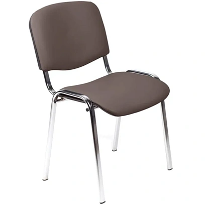 Стул UP_EChair Rio(ИЗО) хром, к/з коричневый Z10