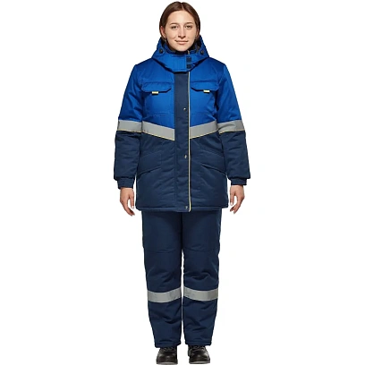 Костюм рабочий зимний жен з43-КПК син/вас (р.44-46) 158-164 (серия З)