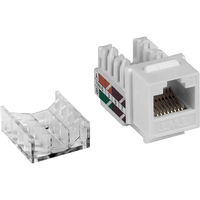Модуль Keystone TWT TWT-OK45UTP/5E-WH RJ45, Cat.5E, UTP, 90 градусов, белый