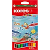 Фломастеры Kores 10цв,двусторон,вент.колп, 29021