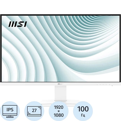 Монитор MSI PRO MP273AW 27 FHD/IPS/HDMI/DP/D-Sub/100Гц/бел