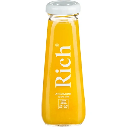 Сок  Rich  апельсин стекл бут 0,2 л