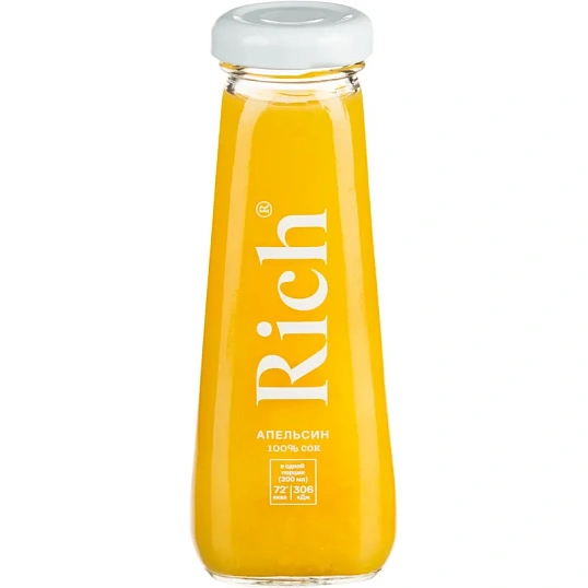 Сок  Rich  апельсин стекл бут 0,2 л