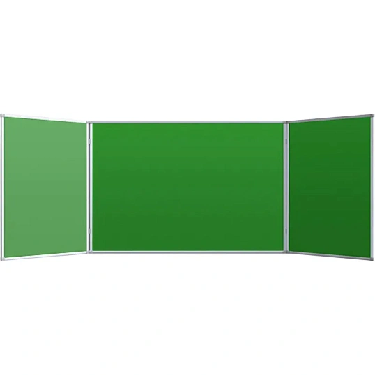 Доска меловая - магнитная зеленая Attache 100х300 2-створ