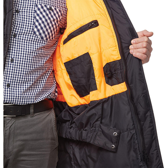 Куртка зимняя муж Аляска з66-КУ удлиненная черн (р.52-54)170-176