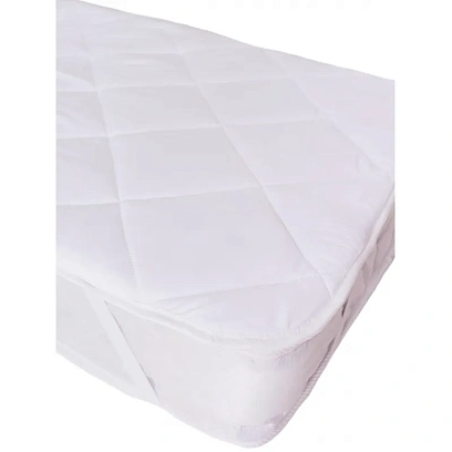 Наматрасник Luscan 90х200 стеганый, с резинкой по углам, 100гр/м2, белый