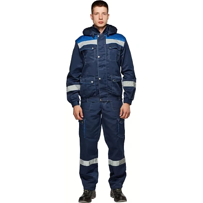 Костюм рабочий летний муж.Антей СОП син/вас (КПК) 60-62 (120-124)/170-176