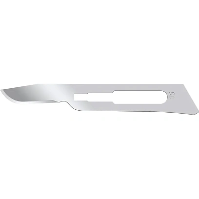 Лезвие для скальпеля из углеродистой стали, №15, 0601-01-15