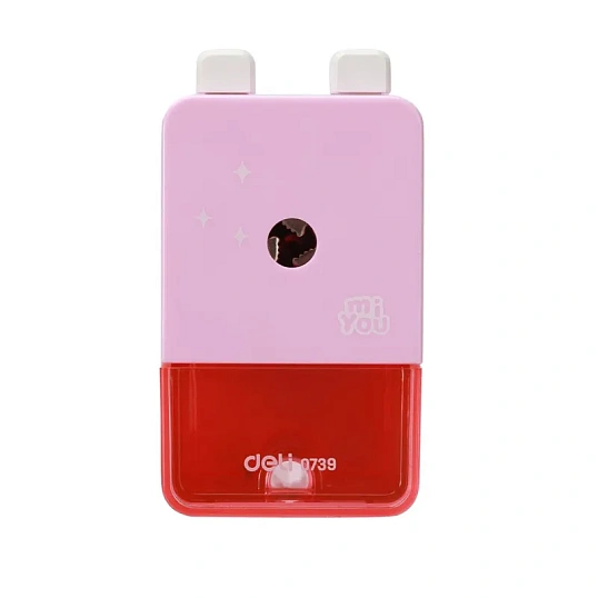 Точилка механическая Deli E0739 MiYou, 1 отв.,пластик,без струбцины ассорти