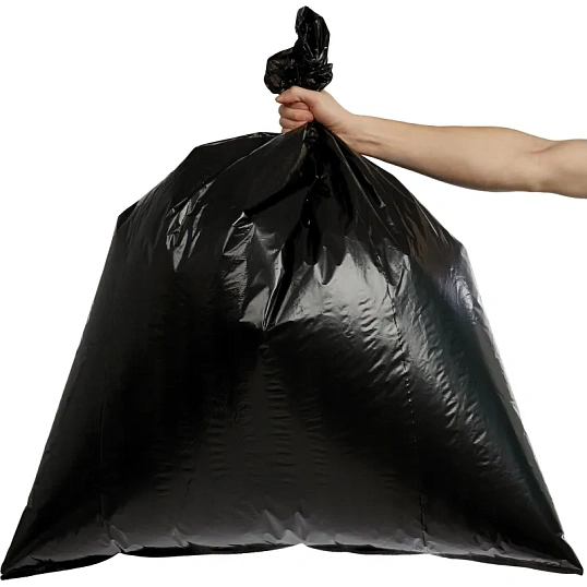Мешки для мусора ПВД 180л 35мкм 10шт/рул черные 88x106см Удачные