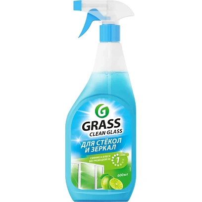 Средство для стекол и зеркал Grass Clean Glass голубая лагуна 600мл