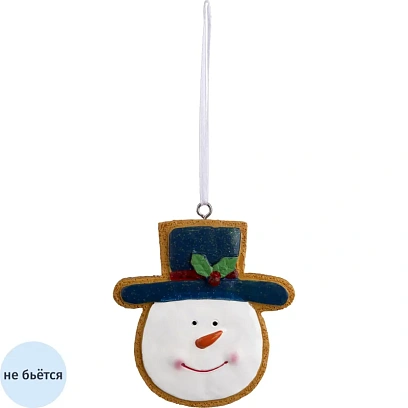 Игрушка подвесная из полирезины / 8x7,5x1,3см арт.93206