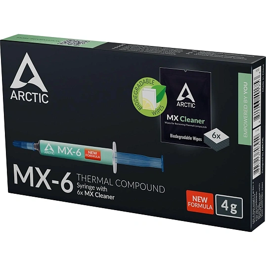 Термопаста Arctic Cooling MX-6 4 грамма with 6pcs MX Cleaner ACTCP00084A