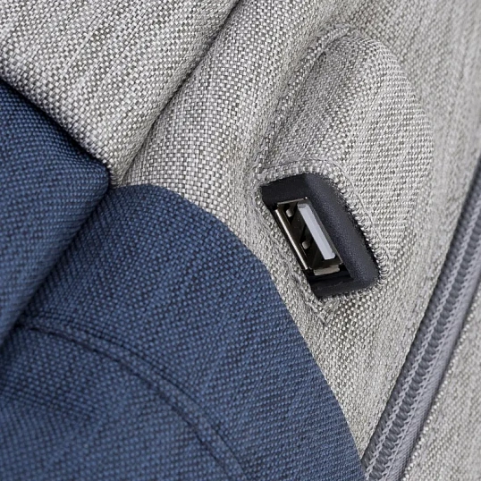 Рюкзак для ноутбука RIVACASE 7567 grey/dark blue 17.3/6